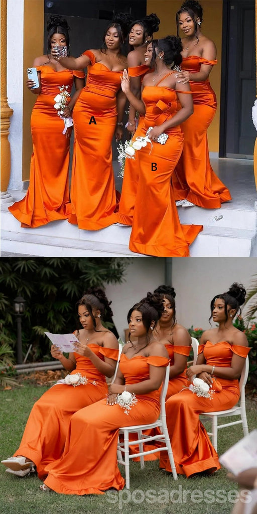 Mismatched Mermaid Maxi Long Bridesmaid Dresses For Wedding,WG1794