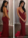 Vermelho escuro Sereia Sexy Noite Vestidos de Baile Longos sem encosto de Festa Vestido de Baile, Personalizado Longos Vestidos de Baile Barato Formal Vestidos de Baile, 17124