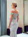 Off Shoulder Sparkly Heavily Beaded Mermaid Evening Prom Dresses, Evening Party Prom Dresses, 12034