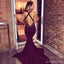Σέξι Γοργόνα Καφέ Βραδιού Backless Φορέματα Prom, Πολύ Βαθύ V Ντεκολτέ Κόμμα Φόρεμα Prom, 17118