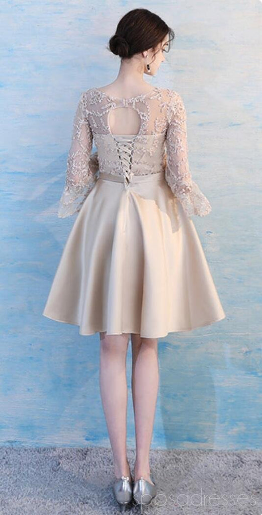 Robes de demoiselle d'honneur personnalisées bon marché en dentelle courte dépareillées en ligne, WG501