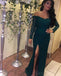 Off Ombro de Manga Longa Verde Laço Noite Vestidos de Baile Popular do Partido Verde de Baile, Vestidos Personalizado, Longos Vestidos de Baile Barato Formal Vestidos de Baile, 17195