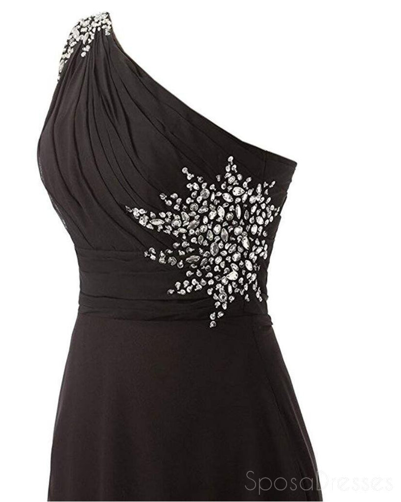 One Shoulder Beaded Chiffon Ombre Long Evening Prom Dresses, Cheap Sweet 16 Dresses, 18399