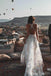Lace Straps Side Slit Lace Cheap Wedding Dresses Online, Cheap Bridal Dresses, WD522