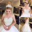 Popular de Luxo com Strass Ilusão Frisado de Noiva de Tule Vestidos de Festa, WD0010