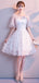 Sweet Off White Lace Φθηνά Homecoming Φορέματα Online, Φθηνά Κοντά Φορέματα Prom, CM775