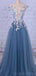 Sexy A-line Tulle Sleeveless Cheap Long Prom Dresses, Sweet 16 Prom Dresses, 12363
