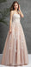 Querida pescoço ouro lantejoulas uma linha barato longo Evening Prom Dresses, Evening Party Prom Dresses, 12350
