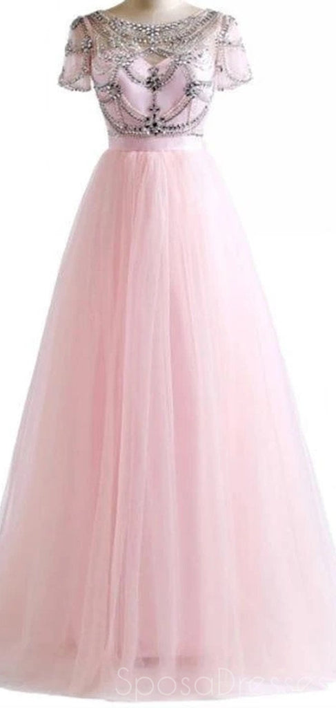 Querida pescoço ouro lantejoulas uma linha barato longo Evening Prom Dresses, Evening Party Prom Dresses, 12350