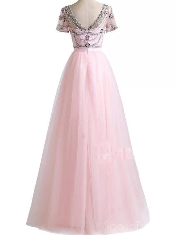 Querida pescoço ouro lantejoulas uma linha barato longo Evening Prom Dresses, Evening Party Prom Dresses, 12350