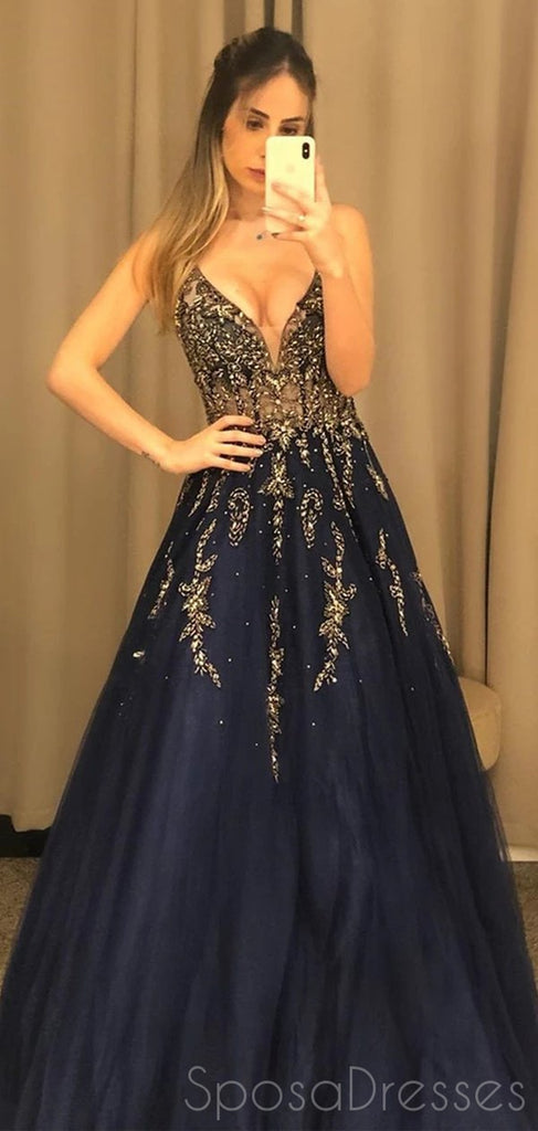 Querida pescoço ouro lantejoulas uma linha barato longo Evening Prom Dresses, Evening Party Prom Dresses, 12350