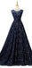 Scoop Navy Star Sequin Φτηνές Μακρύ Βραδινό Χορός Χορός, Φτηνές Προσαρμοσμένα Γλυκά 16 Φορέματα, 18536
