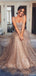 Sparkly Gold Sequin Suqare A-line Φθηνά βραδινά φορέματα Prom, Φτηνές Custom Sweet 16 φορέματα, 18476