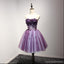 Roxo Strapless Lace Homecoming vestidos de baile, baratos Homecoming vestidos, CM214