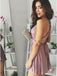 Robes de soirée courtes pas cher rose poussiéreux simples 2018, CM554