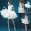 Colher Decote sem Mangas Bonito Apliques de Costume Fazer de Noiva de Organza Vestidos de Festa, WD0170