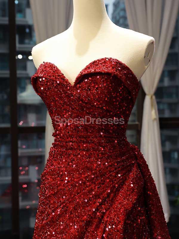 Sweetheart Red Sequin Sparkly Long Βραδινά Φορέματα Prom, Βραδινά Φορέματα Prom Party, 12231