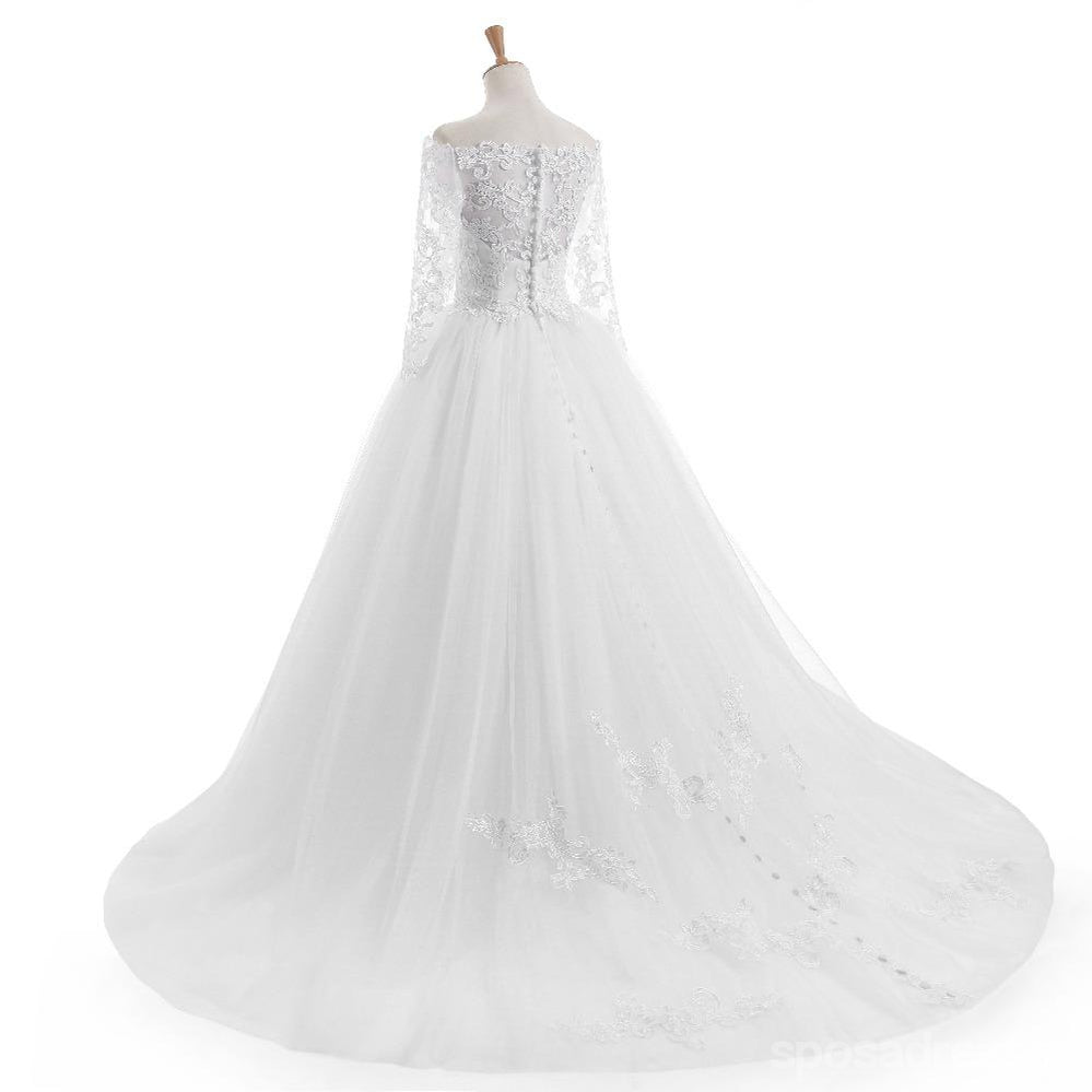 Manches longues Une ligne de Dentelle Voir à Travers de Mariée Robes de Mariée, des Robes de Mariée, la Mariée à prix Abordable Robes de Mariée, WD247