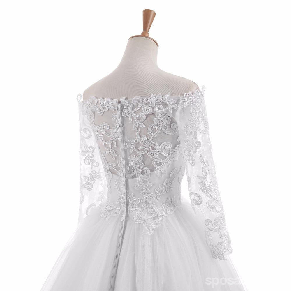Manches longues Une ligne de Dentelle Voir à Travers de Mariée Robes de Mariée, des Robes de Mariée, la Mariée à prix Abordable Robes de Mariée, WD247