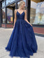 Querida pescoço ouro lantejoulas uma linha barato longo Evening Prom Dresses, Evening Party Prom Dresses, 12350
