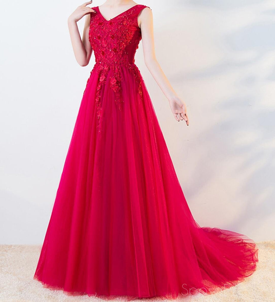 Δείτε Μέσα από Blush Pink Lace A line Evening Prom Dresses, Long 2018 Party Prom Dresses, 17282