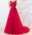 Δείτε Μέσα από Blush Pink Lace A line Evening Prom Dresses, Long 2018 Party Prom Dresses, 17282