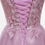 Purple Scoop Neckline Tulle Skirt Long Evening Prom Dresses, Popular Cheap Long 2018 Party Prom Dresses, 17225