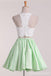 V Neck Dusty Pink Tulle Beaded Κοντά Homecoming Φορέματα Online, Φθηνά Κοντά Φορέματα Prom, CM845