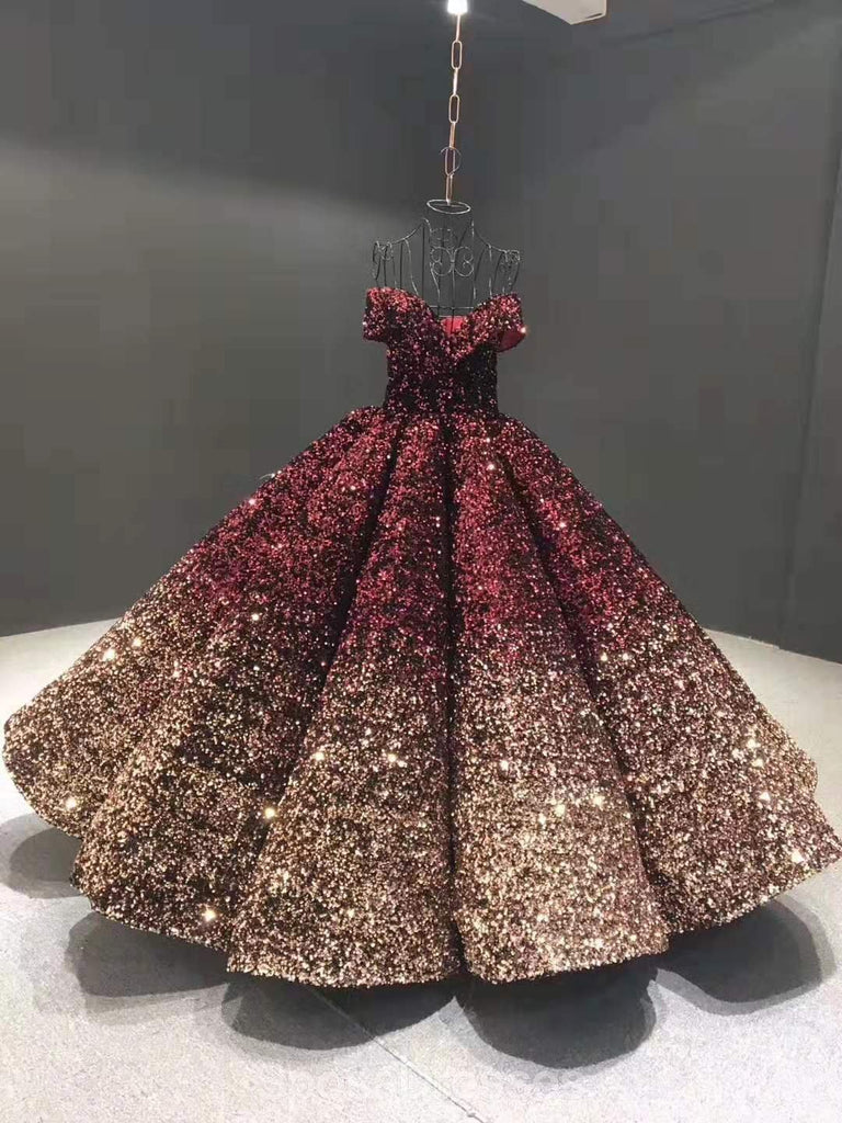 Jóia vermelha escura fora do ombro vestido de baile longos vestidos de baile, vestidos de festa à noite, 12213