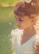 Εφαρμογές V-neck Ivory Tulle A-μοναχικά μακριά φορέματα κοριτσιών, υπέροχα φορέματα λουλουδιών λουλουδιών, FG065