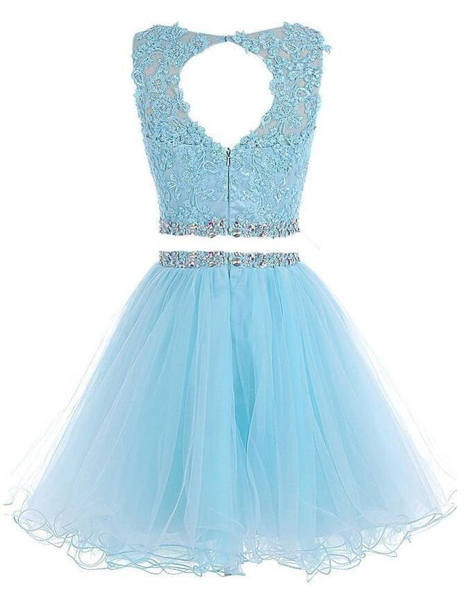 Σέξι δύο κομμάτια Μπορντό δαντέλα Beaded σύντομη Homecoming Φορέματα 2018, CM558