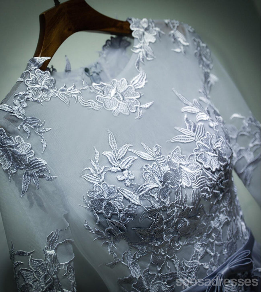 Alto decote modesto vestidos de baile para os estudantes de regresso para casa de manga longos, vestidos de baile para os estudantes partidários curtos disponíveis, vestidos de regresso para casa perfeitos, CM261
