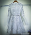 Alto decote modesto vestidos de baile para os estudantes de regresso para casa de manga longos, vestidos de baile para os estudantes partidários curtos disponíveis, vestidos de regresso para casa perfeitos, CM261