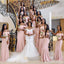 Blush Pink Off Shoulder Παραπλανητικά Γοργόνα Μικρής Φτηνές Γοργόνα Φορέματα Online, WG658