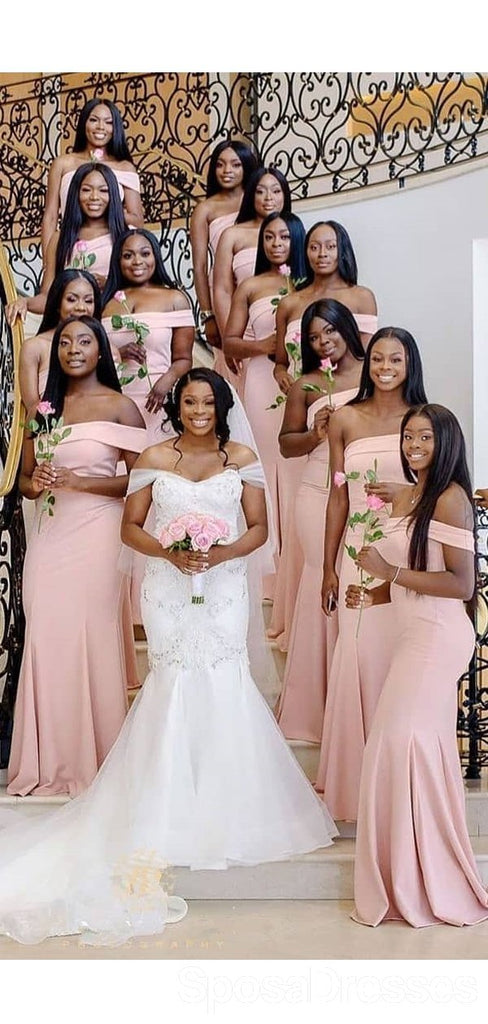 Blush Pink Off Shoulder Παραπλανητικά Γοργόνα Μικρής Φτηνές Γοργόνα Φορέματα Online, WG658