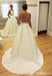 Sexy Backless Deep V Neckline Long Wedding Dresses, Simple Long Custom Wedding Gowns, Affordable Bridal Dresses, 17093