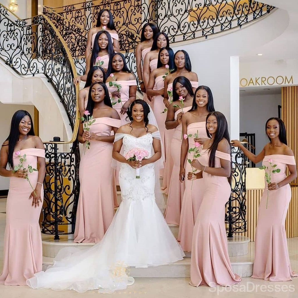 Blush Pink Off Shoulder Παραπλανητικά Γοργόνα Μικρής Φτηνές Γοργόνα Φορέματα Online, WG658