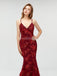 Sexy Backless Gray Sequin Lace Mermaid Long Evening Prom Dresses, Cheap Prom Dresses,17264