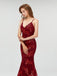 Sexy Backless Gray Sequin Lace Mermaid Long Evening Prom Dresses, Cheap Prom Dresses,17264