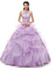 Halter lilas robes de Quinceanera perlées lourdes, robes de bal de soirée, 12101