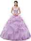 Halter lilas robes de Quinceanera perlées lourdes, robes de bal de soirée, 12101