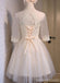 Manga longa de Renda Alta Decote Prom Homecoming Dresses, Acessível, de Festa Curto Vestidos de Baile, Regresso a casa Perfeita Vestidos, CM293