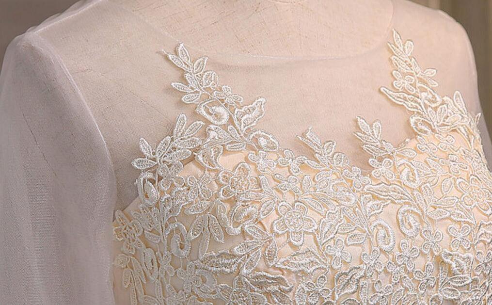 Manga longa de Renda Alta Decote Prom Homecoming Dresses, Acessível, de Festa Curto Vestidos de Baile, Regresso a casa Perfeita Vestidos, CM293
