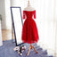 Manga longa Vermelho de Laço Frisado Baile Vestidos de Baile, Acessível, de Festa Curto Vestidos de Baile, Regresso a casa Perfeita Vestidos, CM266