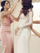 Σέξι Pink Mermaid Side Slit Long Bridessaid Dresses Online, WG301