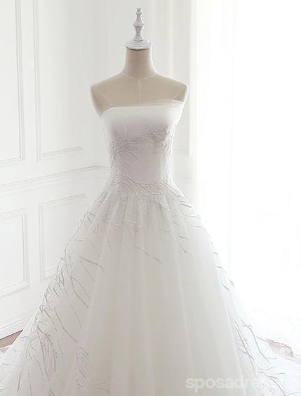 Bustier en Dentelle Simple, Une ligne de Mariée Robes de Mariée, des Robes de Mariée, la Mariée à prix Abordable Robes de Mariée, WD259