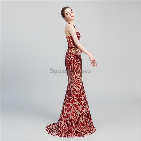 Jewel Sparkly Sequin Σέξι Γοργόνα Βραδινά Φορέματα Prom, Βραδινά Φορέματα Prom, 12066