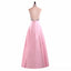 Sexy Backless Halter Heavily Beaded Pink Long Evening Prom Dresses, Popular Cheap Long 2018 Party Prom Dresses, 17236