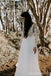 Simple Long Sleeves A-line V-neck Backless Lace Wedding Dresses,WD743
