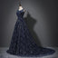 Scoop Navy Star Sequin Φτηνές Μακρύ Βραδινό Χορός Χορός, Φτηνές Προσαρμοσμένα Γλυκά 16 Φορέματα, 18536